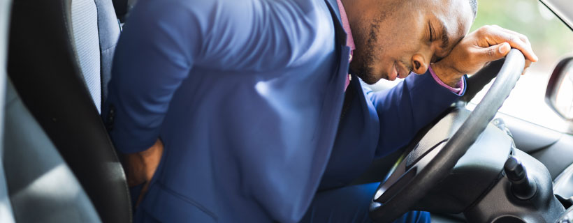 patient with sciatica in need of auto accident injury care in Allen